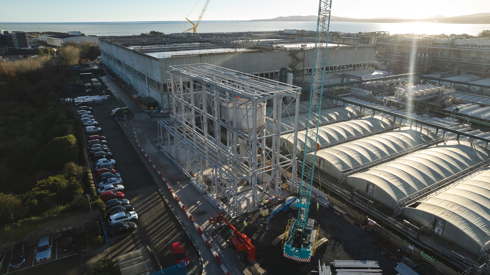 Works progress on the Ringsend Wastewater Treatment Plant Upgrade