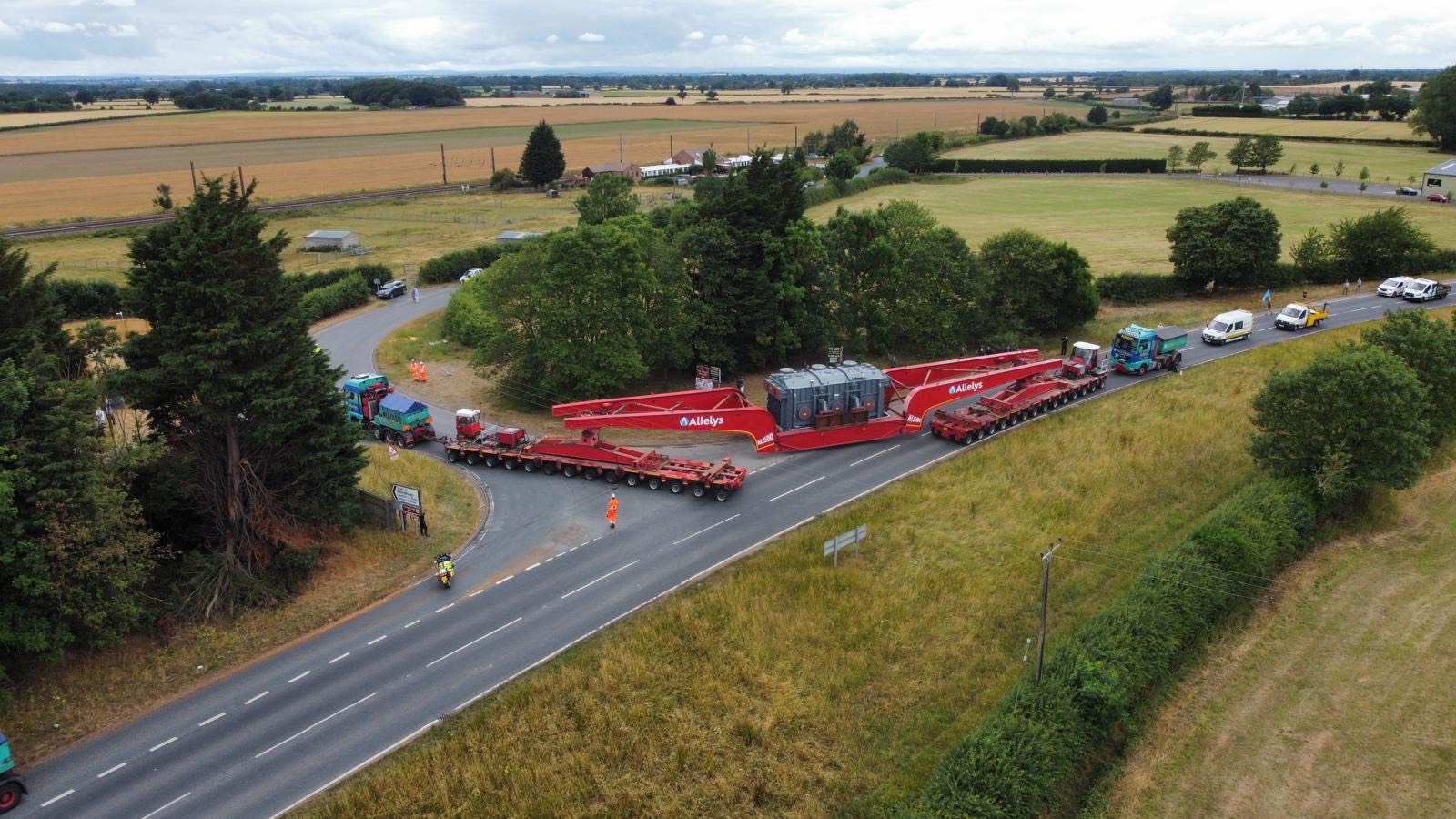 Supergrid transformer delivered to Overton Great Grid Upgrade site